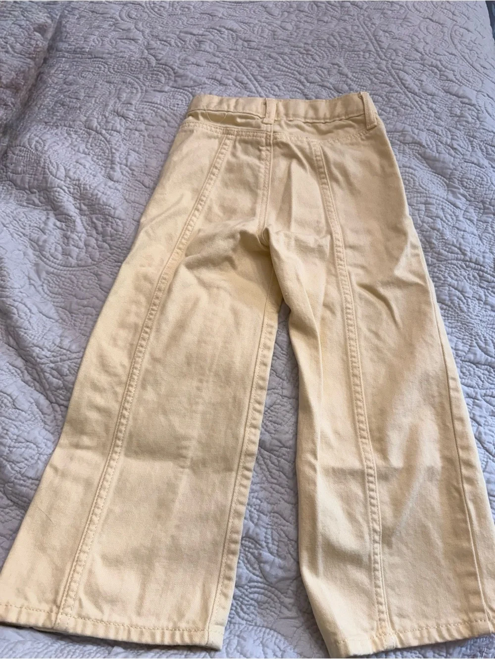 Old Navy Pale Yellow Wide Leg Jeans